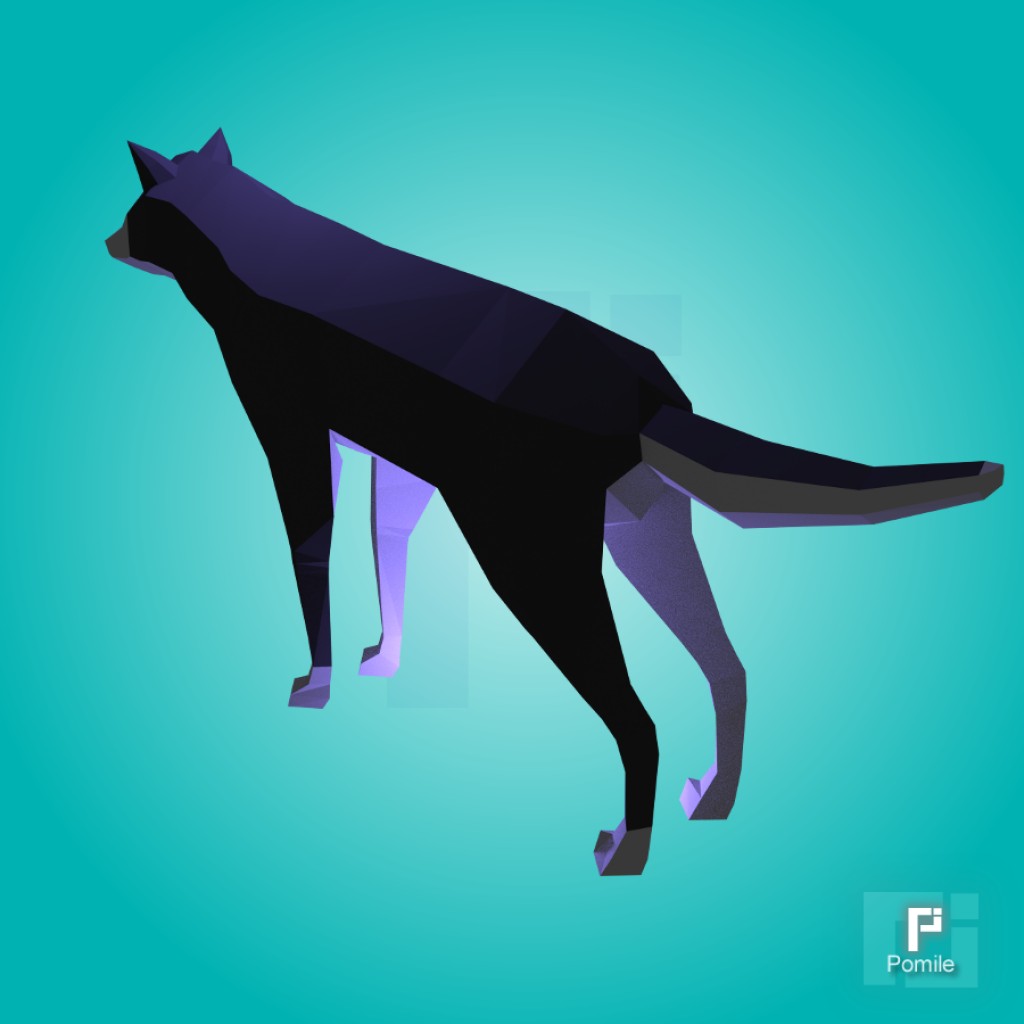 Wolf Low Poly (Rigged) preview image 4